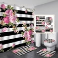 thumbnail image 2 of Christmas 3D Digital Printing Shower Curtain 4 Pieces For Home / Hotel / Party Decoration Style B, 2 of 9