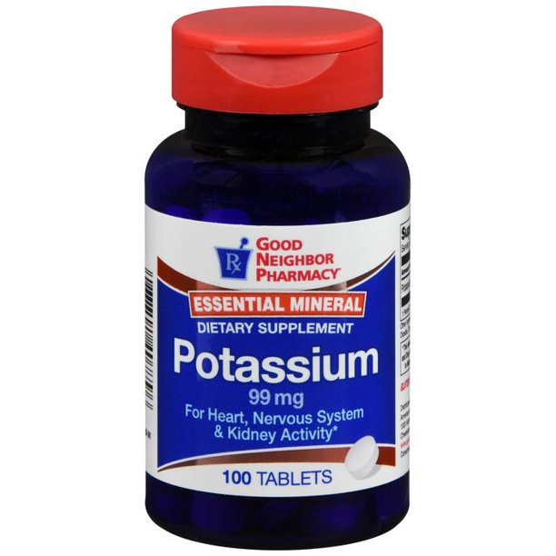 GNP Potassium 99mg, 100 Tablets
