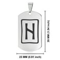 thumbnail image 2 of Stainless Steel Elder Futhark Hagalaz Rune Dog Tag Pendant Necklace, 2 of 3