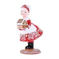 thumbnail image 2 of Gingerbread Christmas Decorations Mr,Santa and Mrs.Santa Vintage Christmas Decor Santa Christmas Figurines Resin Gingerbread Santa Statue Christmas Table Decor Xmas Party Home Decor[Red Girl], 2 of 5