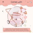 thumbnail image 4 of Set de cochecito Doll & Twin LullaBaby de 14 pulgadas con estrellas rosas, 4 of 8