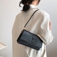 thumbnail image 4 of Bolso de mano para mujer con diseño de cocodrilo, Bolso de hombro de cuero PU, elegante embrague (negro), 4 of 5