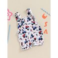 thumbnail image 5 of Raccmtaty Baby Boys Summer Overalls Romper Casual Patriotic Plaid/Digger Print Sleeveless Jumpsuit for Newborn Cute Clothes, 5 of 8