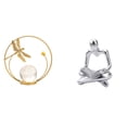 thumbnail image 1 of Estatua de bola de cristal,Estatuas de bolas de cristal para decoración del hogar,escritorio interior,Escultura de bola de cristal Figura de hierro Decoración,Figura de pensador, 1 of 8