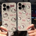thumbnail image 2 of Sanrio Hello Kitty KT Funda con lazo para Samsung Galaxy A34 5G A55 A35 S24 Ultra S22 Note 20 A54 A13 Funda de silicona, 2 of 5