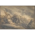 thumbnail image 2 of John Trumbull 24x18 Gold Ornate Framed and Double Matted Museum Art Print Titled - Study for the Death of General Warren at Bunker's&nbsp;Hill (1785-86), 2 of 4