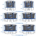 thumbnail image 2 of YORIN Trampoline, 8FT Trampoline for 2-3 Kids Adults with Enclosure Net, 800LBS Outdoor Trampoline with Basketball Hoop, Ladder, Galvanized Anti-Rust Coating Heavy Duty Round Recreational Trampoline, 2 of 7