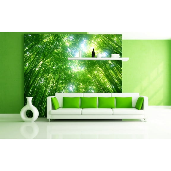 Startonight Mural Wall Art Green Lights Illuminated Nature Trees Wallpaper Photo 5 Stars Gift Large 10 x 28,82 ‘’ x 50,4 ‘’ Total 8’4”x 12'