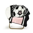 thumbnail image 2 of Messi 46" x 60" Coral Fleece Throw, Polyester, Pink & Black, Messi, 2 of 12