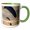 Green/White, variant on 3drose, Paragliders, Extreme Sport, Iznik Lake, Turkey-as37 Aka1382 - Ali Kabas, 11oz Two-tone Red Mug