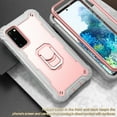 thumbnail image 5 of Dteck Galaxy S20 FE Case, Metal Ring Holder Kickstand Full Body Shockproof Sturdy Bumper Protective Cover for Samsung Galaxy S20 FE 5G 6.5-inch 2020, Gray+Rosegold, 5 of 7