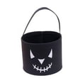 thumbnail image 3 of Bolsa de dulces de Halloween, suministros para fiestas, reutilizable, portátil, hecha a mano, bolsa de mano para dulces, para la entrada, sala de Negro, 3 of 8