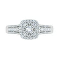 thumbnail image 3 of 1/2 Carat Cushion Shape Halo Diamond Engagement Ring in 10K White Gold - IGI Certified (Ring Size 4), 3 of 7