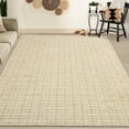 thumbnail image 1 of Garvee 8'x10' Modern Plaid Area Rug Abstract Rugs for Living Room, Washable Rug Non-Slip Low Pile Accent Carpet for Bedroom Home Office, Yellow, 1 of 8