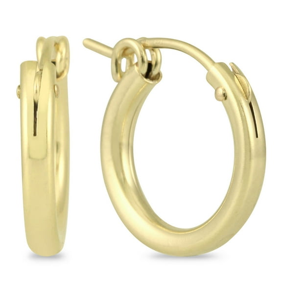 14K Yellow Gold Filled Hoop Earrings (15mm)