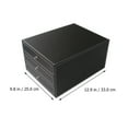thumbnail image 3 of Caja de almacenamiento de archivos de cuero de tipo de escritorio de tipo cajón de 1pc (negro), 3 of 4