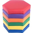 thumbnail image 2 of Schooled Set of 6 Cushioned Floor Seats Hexagon Spot Markers Flexible Floor Chair for Kids, 2 of 9