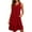 d-Red, variant on Women's Cotton Sleeveless, with Pocket, Ruffled Hem, Loose, Muumuu Nightgown