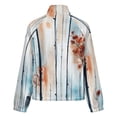 thumbnail image 6 of Jackets for Women Winter Coat Jackets Flannel Stand Collar Jacket(Autumn Trees Watercolor Painting,Size:S-4XL), 6 of 7