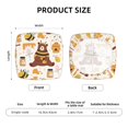 thumbnail image 6 of Gaeub Cute Bee Honey Jar Hive Bear Square Chair Seat Covers, Stretch Fitted Printed Chair Seat Cushion Cover for Kitchen, Office - One Size, 6 of 9