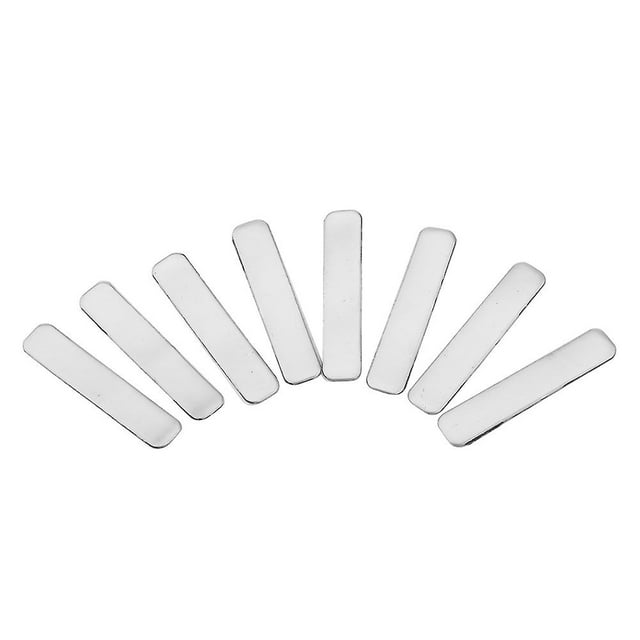 8 strips of tape to add weight to a tennis racket or golf club