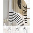 thumbnail image 6 of Brown Boho Geometric Sheer Curtains 84 Inch Length 2 Panels Set for Living Room/Bedroom, Country Retro Abstract Lines Leaves Kitchen Curtains Grommet Semi-Sheer Curtains Window Treatments 42"x84"x2, 6 of 7