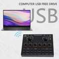 thumbnail image 4 of Sound Mixer Board Digital Display BT2.1 External Live Sound Card 2.1 Channel for Live Streaming Black 5V, 4 of 7