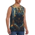 thumbnail image 2 of Fotbe Forest Meditating Tiger Men's Camiseta sin Mangas Estampada para Hombres, Playera Casual para Gimnasio, Entrenamiento, Playa-Small, 2 of 7