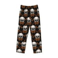 thumbnail image 6 of Uemuo Butterfly Skull Pattern Men's Wide Leg Palazzo Lounge Pants with Pockets Light Weight Loose Comfy Casual Pajama Pants-Medium, 6 of 9