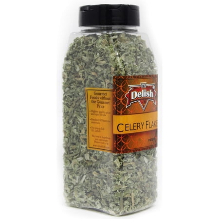 Dried Celery Flakes - Stalk & Leaf by Its Delish, Large Jar 2 Oz