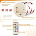 thumbnail image 5 of Yayeee Flameless Candles with Remote Flickering Battery Operated Multi Color Changing, Cute Santa Hats Pattern, 5 of 7