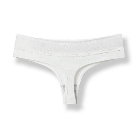 

NECHOLOGY Women s Thong Sports Cotton Thong Fitness Sports Panties V Cut Panties for Women Underpants White XX-Large