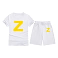 thumbnail image 3 of SXcggal Z Lettre Col Rond Imprimé Costume à Manches Courtes pour Enfants Mignon Confortable Léger Usage Quotidien, 3 of 3