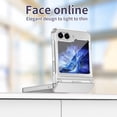 thumbnail image 3 of Dteck Case for Samsung Galaxy Z Flip 5 ,Luxury Plating Phone Case Hinge Protection Slim Hard PC Shockproof Slim Protective Cover for Samsung Galaxy Z Flip 5,Silver, 3 of 7