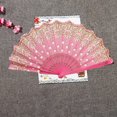 thumbnail image 4 of Lubelski Exquisite Floral Pattern Cloth Cover Hanging Loop Design Folding Fan Cheongsam Hanfu Show Hand Fan Clothing Accessories, 4 of 8