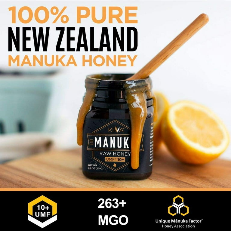 PRI Manuka Honey Sticks, Certified MGO 60+, Raw New Zealand Manuka Honey,  Perfect for On-the-Go, 10ct