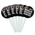 thumbnail image 1 of I Love My German Shorthaired Pointer Stylish Cupcake Picks Toppers - Set of 6, 1 of 1
