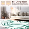 thumbnail image 2 of ODIKA 6x9 Machine Washable Non-Slip Area Rug, Flowing Wave with Rubber Backing High Traffic Rug with Pad, Green, 489801, 2 of 8