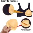 thumbnail image 4 of Juego de 3 pares de almohadillas grandes para sujetador, bikinis, sujetador deportivo extraíble, forma triangular, 3 colores., JM MX-0137132FYD, 4 of 4