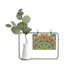 thumbnail image 1 of La impresion repeticion tela verde colorido arte Marco De Metal Florero De Cerámica Decoración, 1 of 4