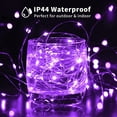 thumbnail image 3 of Morttic 2 Pack 100 LED Fairy Lights Battery Operated, 33Ft Fairy String Lights with Remote, 8 Modes Copper Wire Twinkle Lights for Home Bedroom Patio Indoor Outdoor Decor (Purple), 3 of 13