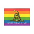 thumbnail image 4 of MKHERT LGBT Rainbow Flag with Don't Tread On Me Placemats Table Mats for Dining Room Kitchen Table Decoration 12x18 inch,Set of 4, 4 of 4