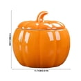 thumbnail image 4 of ICQOVD Ceramic Pumpkin Canister with Lid Fall Harvest Storage Jar Candy Cookie Container Kitchen Counter Halloween Decor, 4 of 6