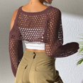 thumbnail image 4 of Swim Coverups for Women Pullover Beach Cropped Tops Boho Outfits for Women, 4 of 7