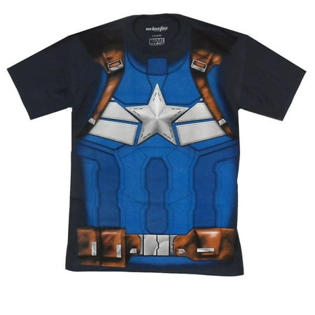 Marvel Captain America I Am The Captain Mens Costume T-Shirt | XL
