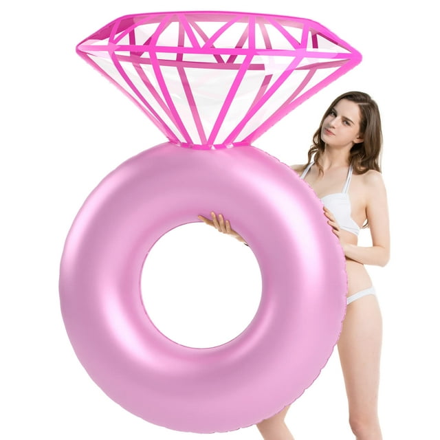 Flotador inflable con anillo de diamante para piscina Jasonwell para adultos