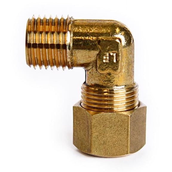 3/8 in. Compression X 1/4 in. D MPT Brass 90 Degree Elbow