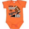 thumbnail image 3 of Inktastic Little Sister and Biggest Fan Football Player Girls Baby Bodysuit, 3 of 5