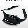 thumbnail image 5 of WATERFLY Unisex Large Capacity Running Walking Travel Nylon Fanny Pack Waist Bag,Black, 5 of 7