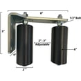thumbnail image 3 of Slide Gate Guide Rollers 6" Black L Rear Post Bracket EG113-2 Pack, 3 of 7